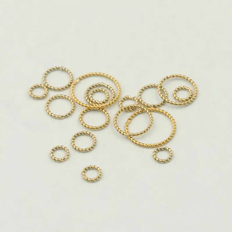 14K Gold GF Connector Ring with Craftsmanship of Electric Welding