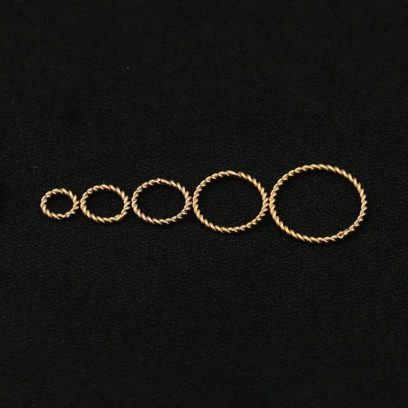 14K Gold GF Connector Ring with Craftsmanship of Electric Welding