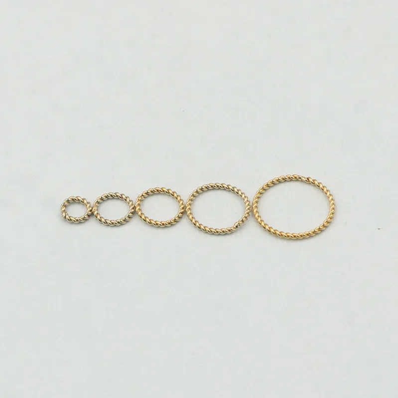 14K Gold GF Connector Ring with Craftsmanship of Electric Welding