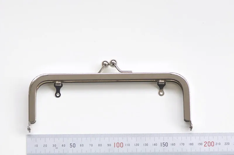 18cm ( 7") Silver Purse Frame Clutch Bag Glue-In Purse Frame 18x6.5cm