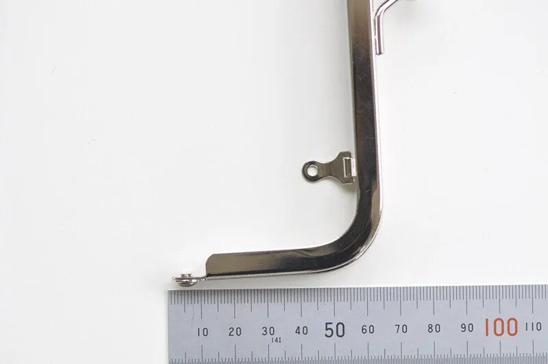 18cm ( 7") Silver Purse Frame Clutch Bag Glue-In Purse Frame 18x6.5cm