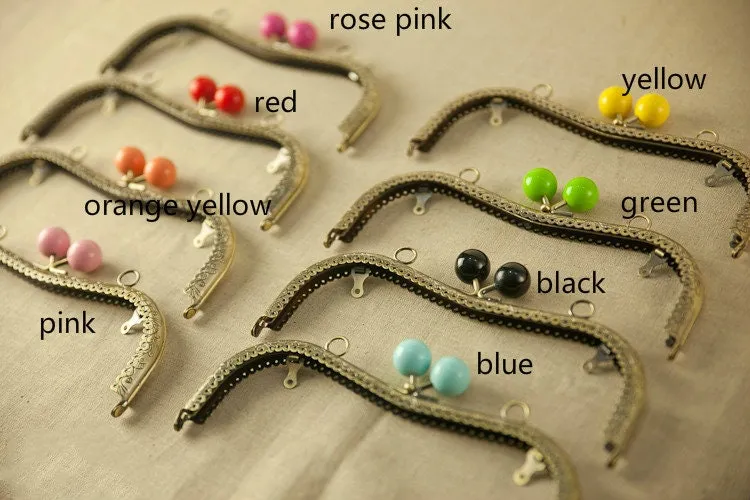 20.5cm Bronze Purse Frame Clutch Bag Purse Frame With Candy Head Sewing Style