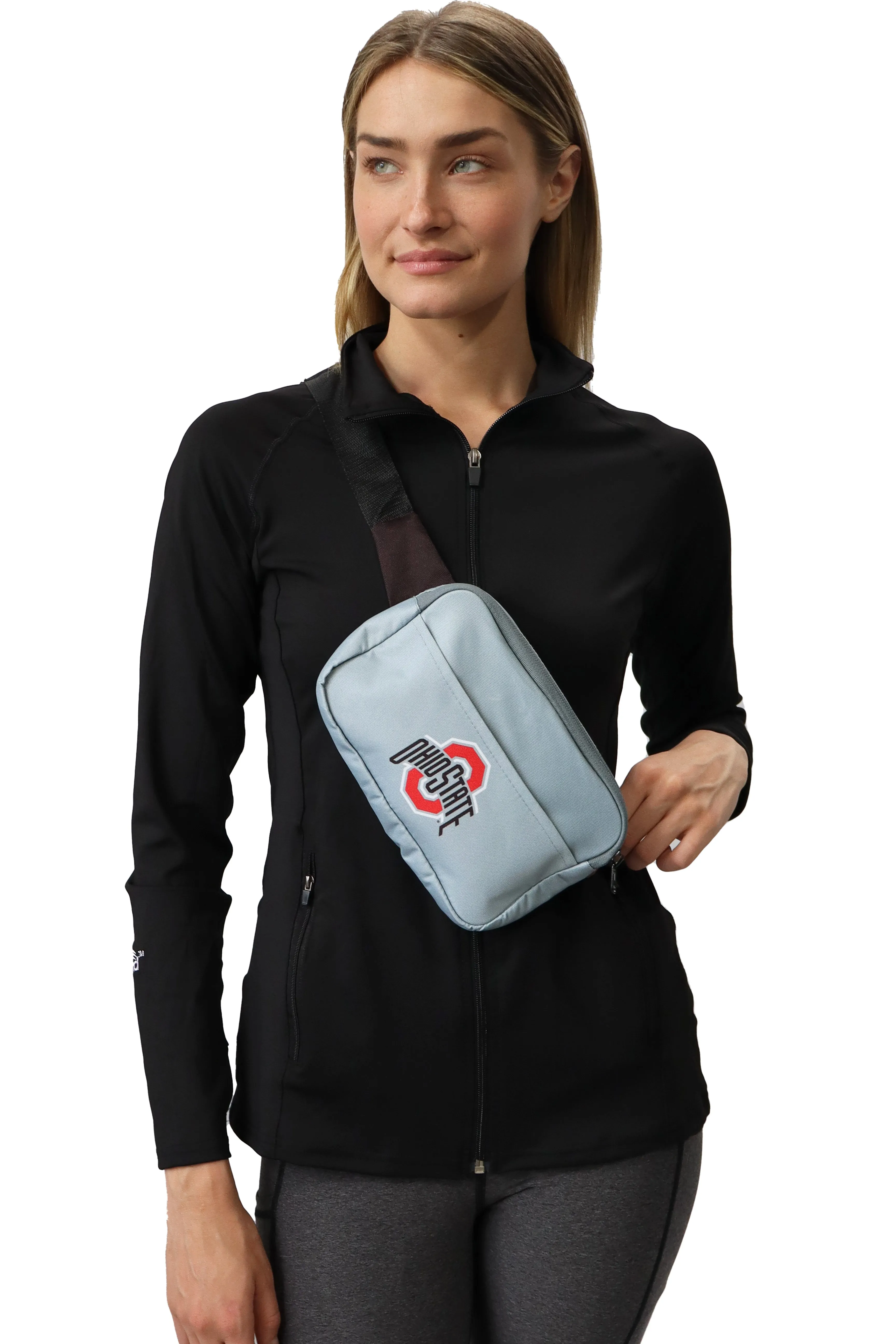 2110 -Ohio State Athletic O Square Fanny Pack/ Grey