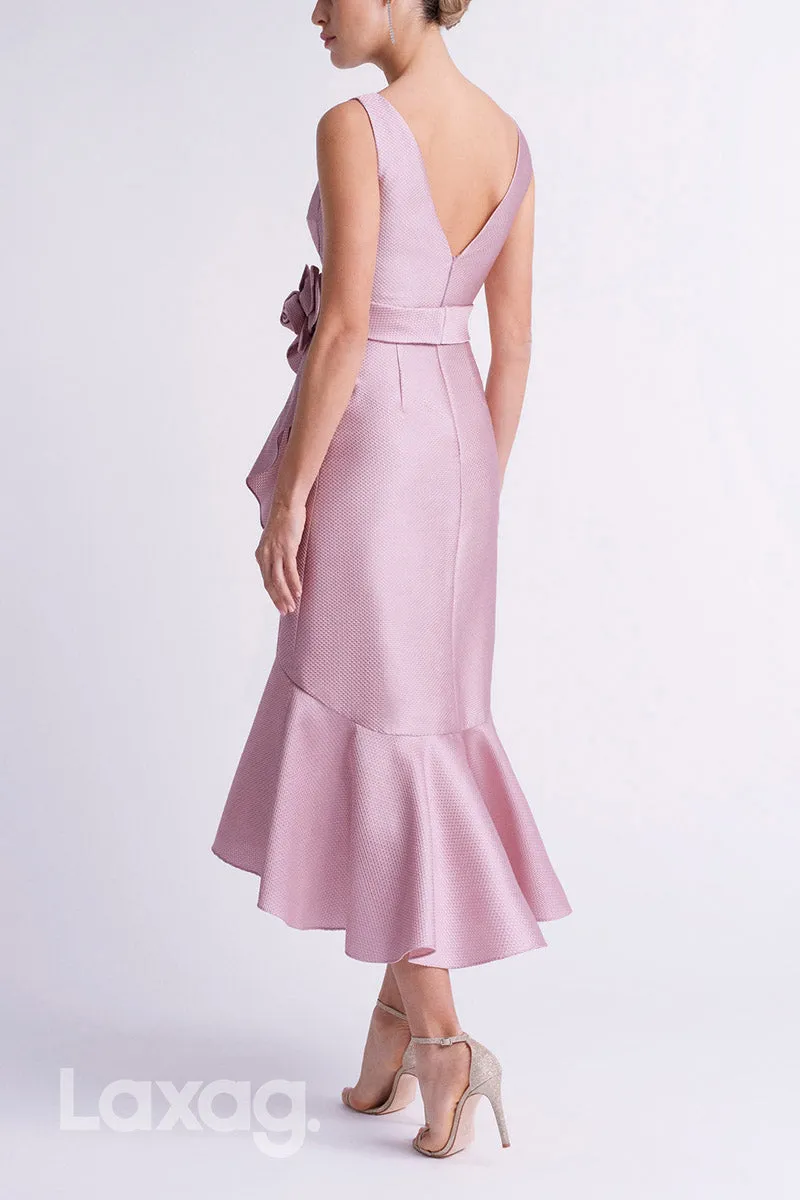 22883 - A-Line V-Neck Sleeveless Open Back Cocktail Party Formal Evening Dress