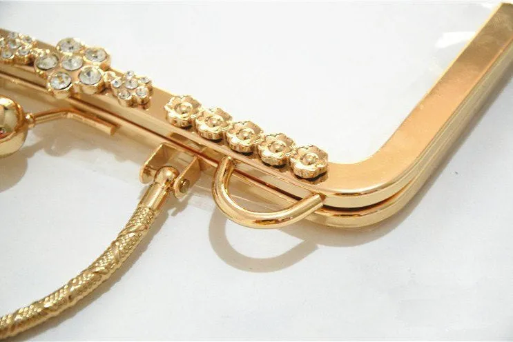 9" Metal Handle Purse Frame Vintage Clutch Bag Making Supplier 23cm x 9cm