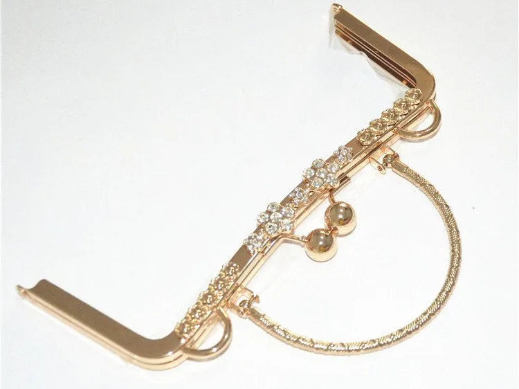 9" Metal Handle Purse Frame Vintage Clutch Bag Making Supplier 23cm x 9cm