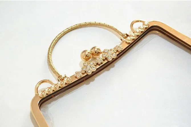 9" Metal Handle Purse Frame Vintage Clutch Bag Making Supplier 23cm x 9cm