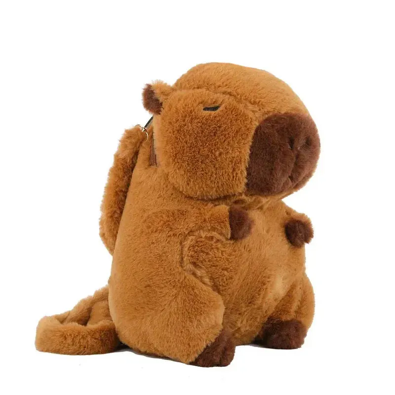 Adorable Capybara Plush Backpack for Kids - Cute Animal Design Bag