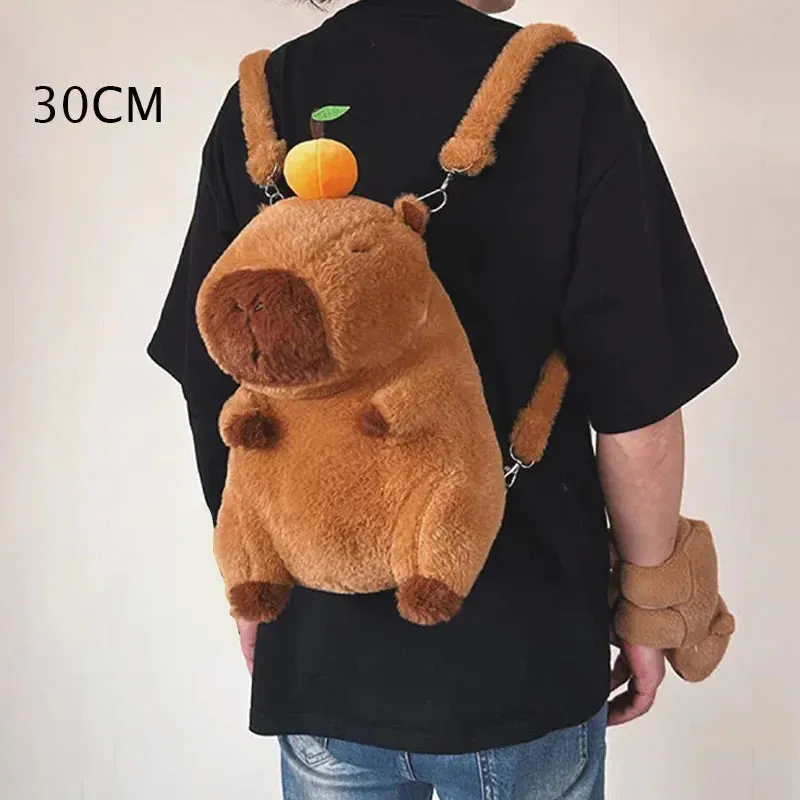 Adorable Capybara Plush Backpack for Kids - Cute Animal Design Bag