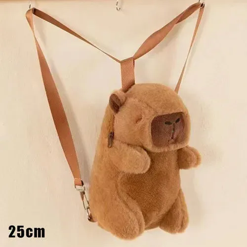 Adorable Capybara Plush Backpack for Kids - Cute Animal Design Bag
