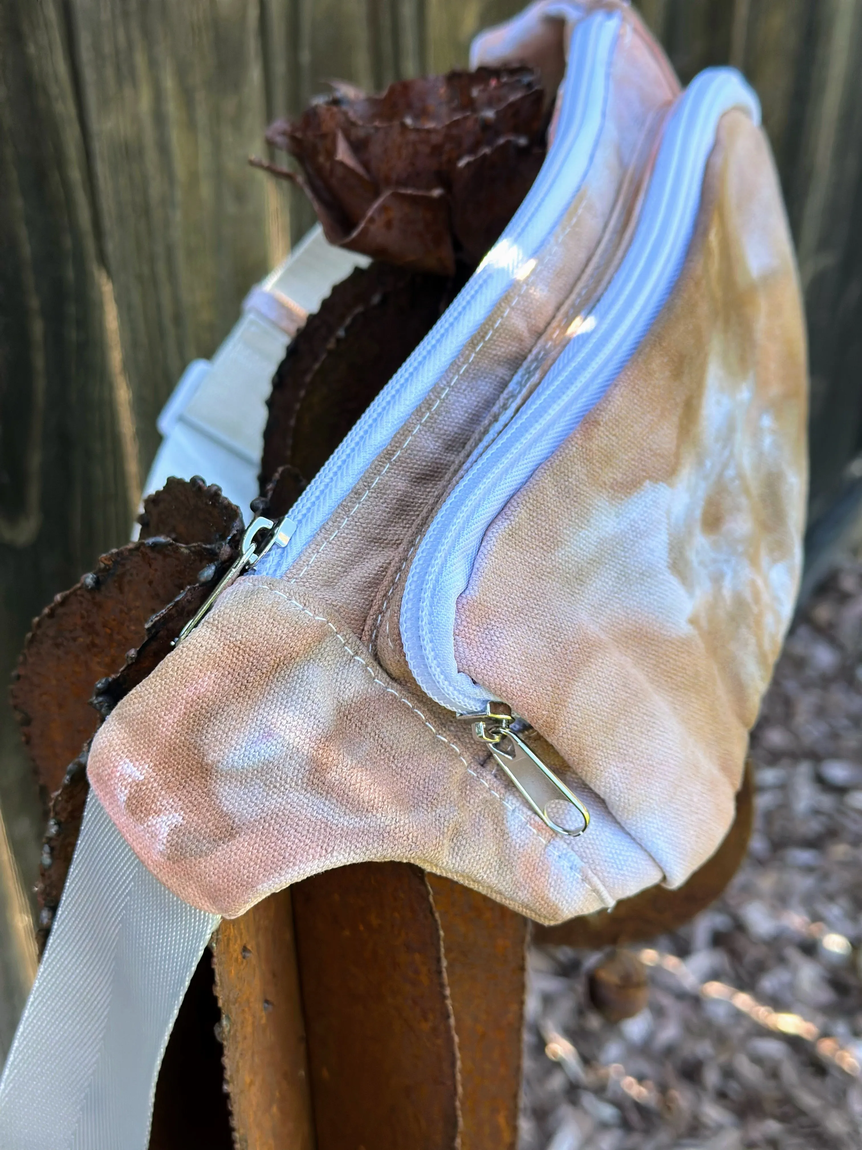 Adult Ice Dyed Fanny Pack in ‘Desert Sand’