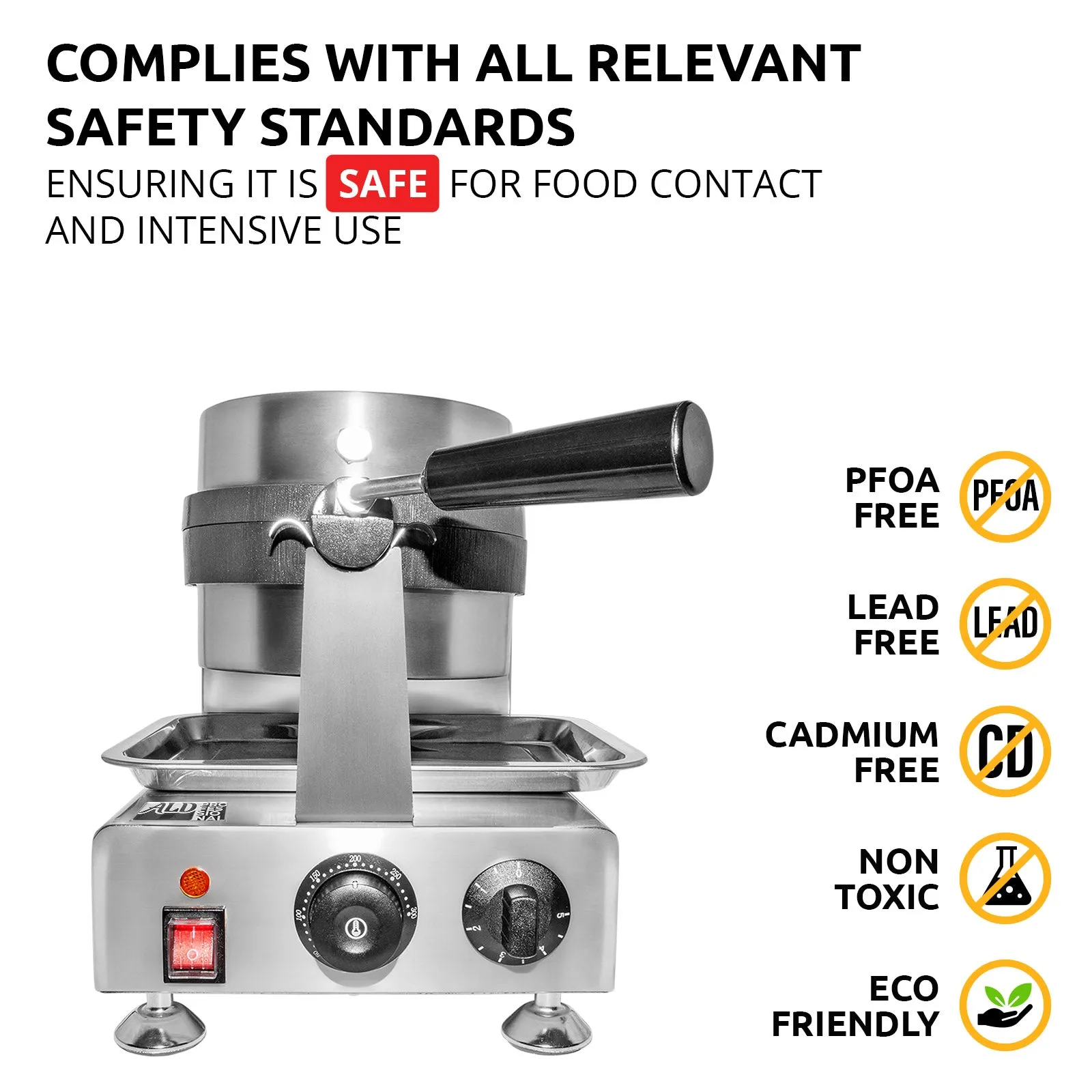 AP-593 Belgian Waffle Maker Thick | Rotating Waffle Maker | Flower Petals Shape Waffles | Electric Belgian Waffle Iron | Stainless Steel