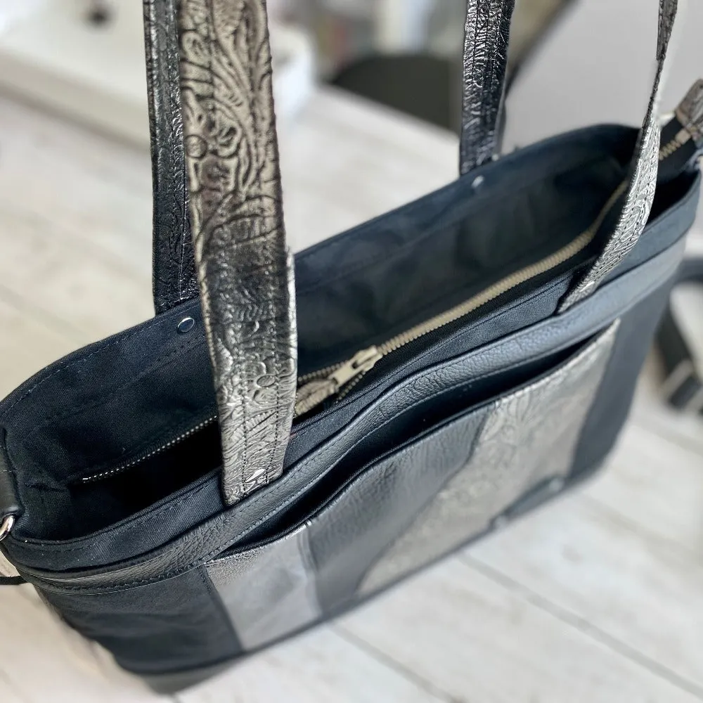Archive Mini in Black Canvas, Gunmetal Floral, Onyx, Gunmetal Patchwork