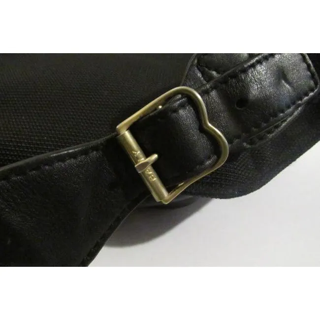 Bally Black Leather Brass Belt Bag Fanny Pack Wallet