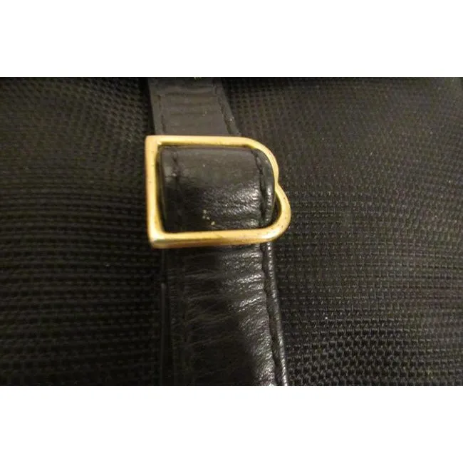 Bally Black Leather Brass Belt Bag Fanny Pack Wallet