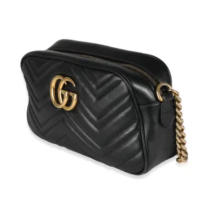 Black Matelasse GG Marmont Camera Bag