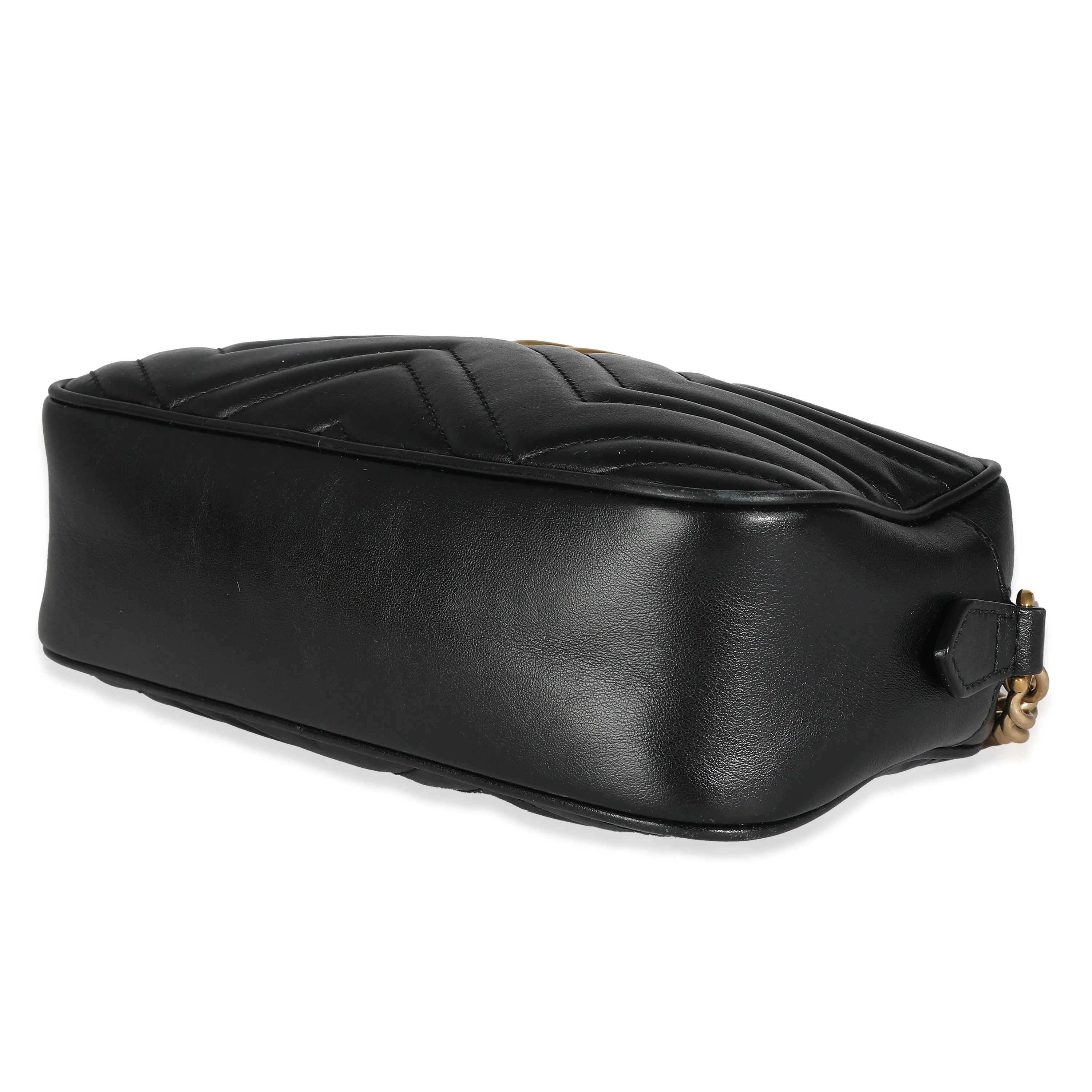 Black Matelasse GG Marmont Camera Bag