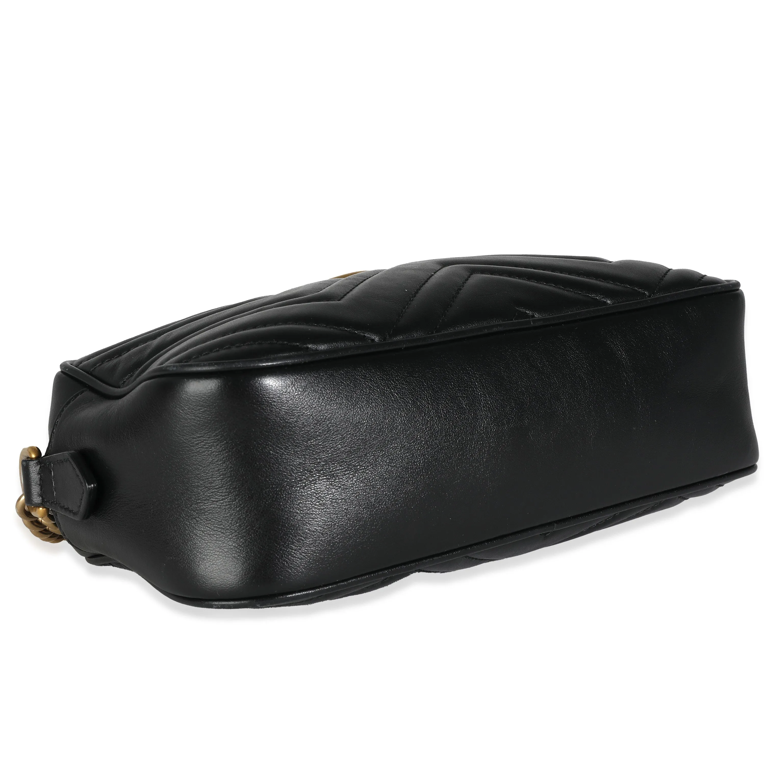 Black Matelasse GG Marmont Camera Bag