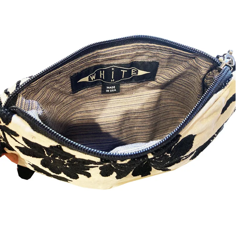 Black Roses Pom Pom Bag