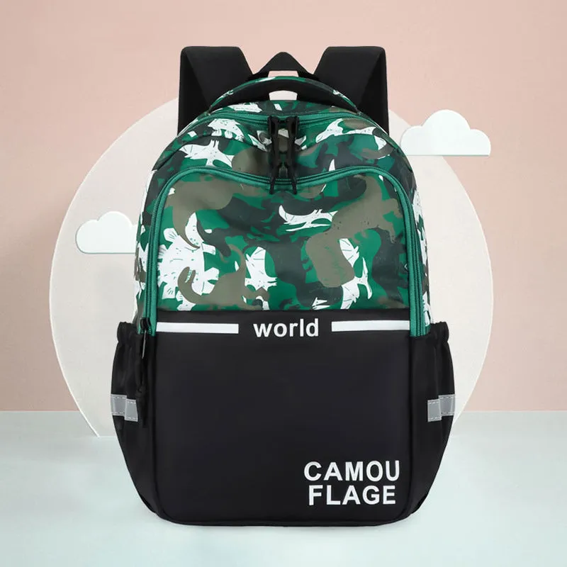 Boys Camo Backpacks Elementary School Bookbag For 1-3 Grade Kids