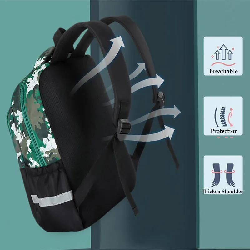 Boys Camo Backpacks Elementary School Bookbag For 1-3 Grade Kids