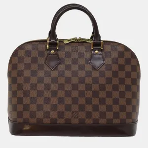 Brown Damier Ebene Canvas Alma handbag