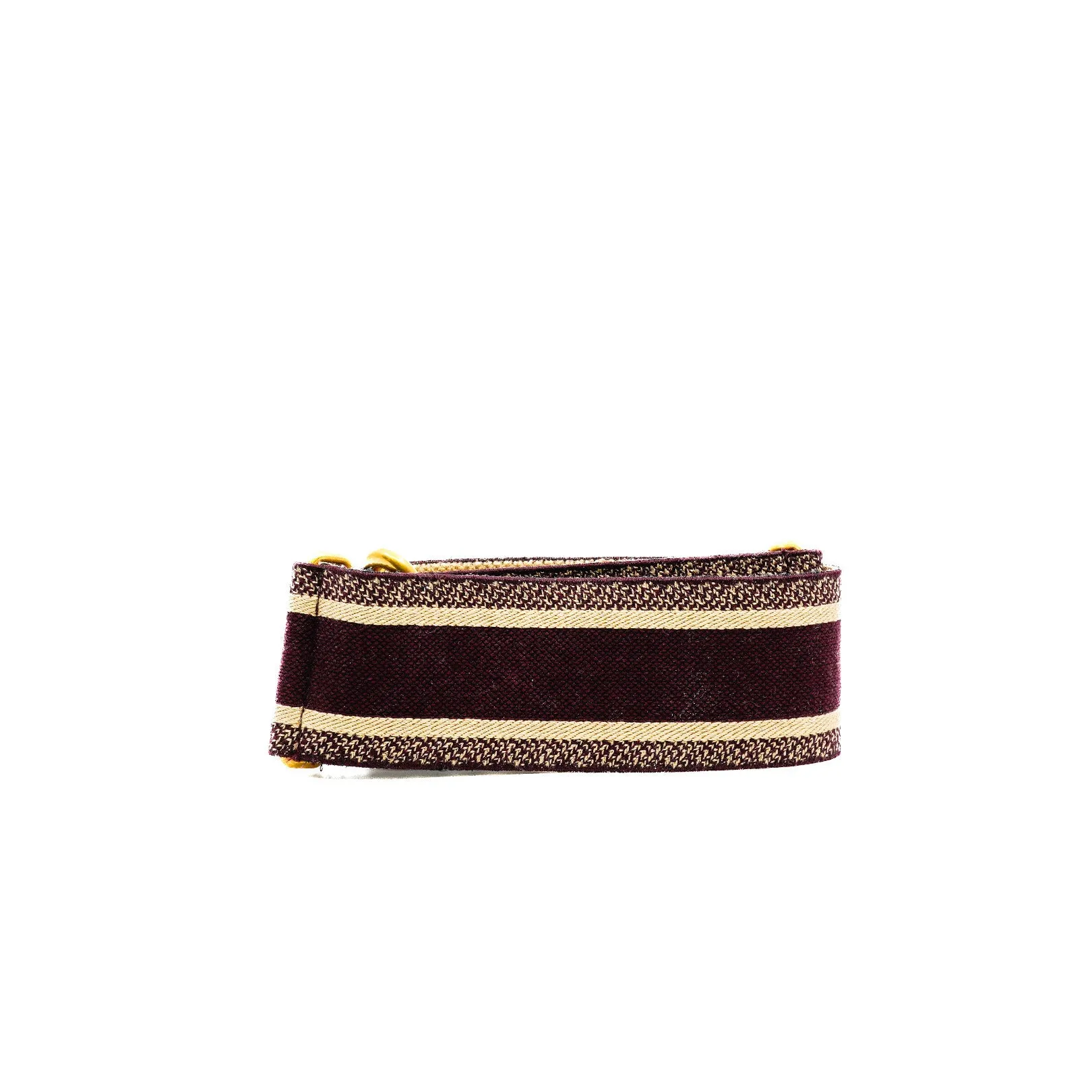 Burgundy Canvas Embroidered Shoulder Strap GHW