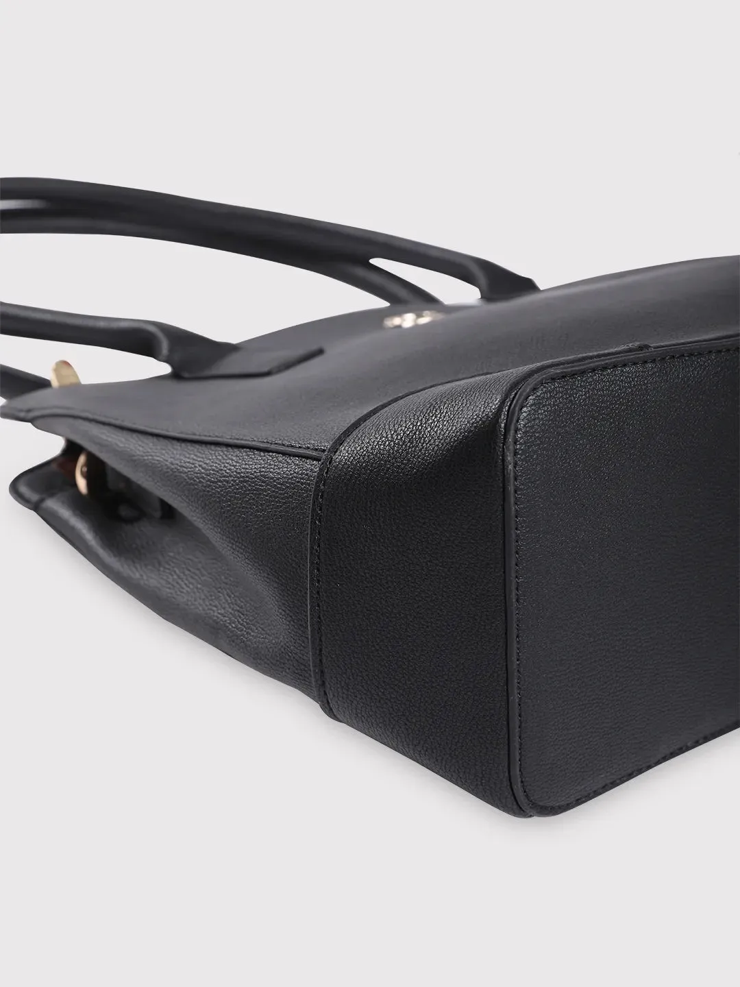Caprese Milan Satchel Medium Solid Women'S Handbag Black