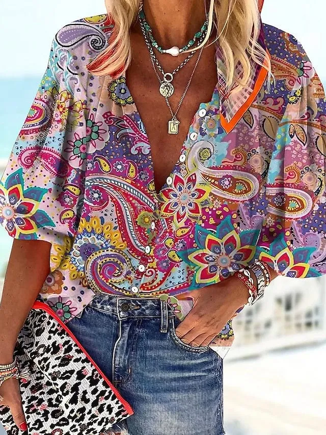Casual Chic Printed Blouse