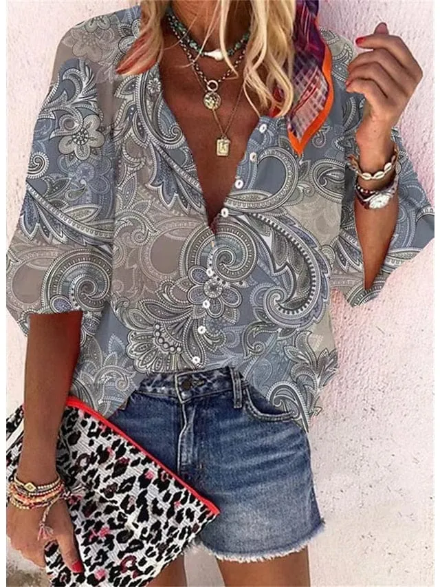 Casual Chic Printed Blouse