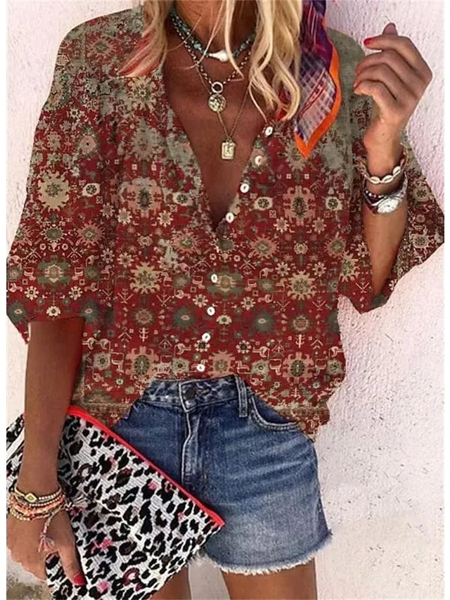 Casual Chic Printed Blouse