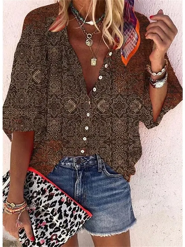 Casual Chic Printed Blouse