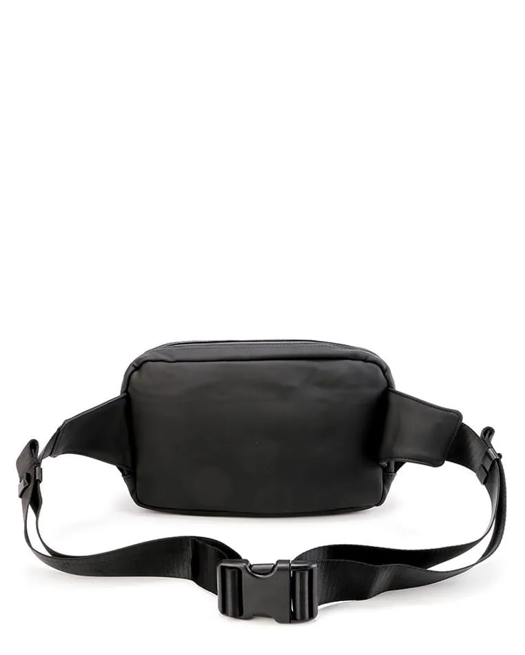 Coated Dry Boxy Waistpack - Black