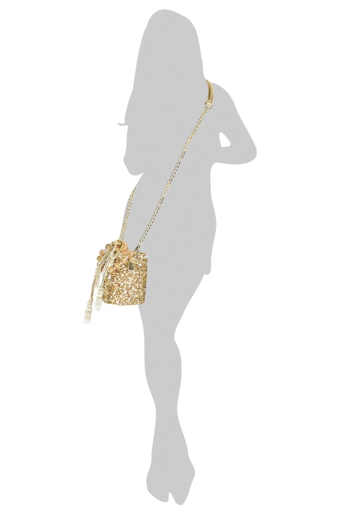 Desert Rose Gold Bucket Bag