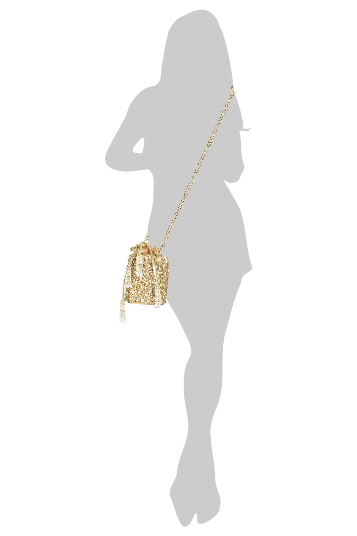 Desert Rose Gold Bucket Bag
