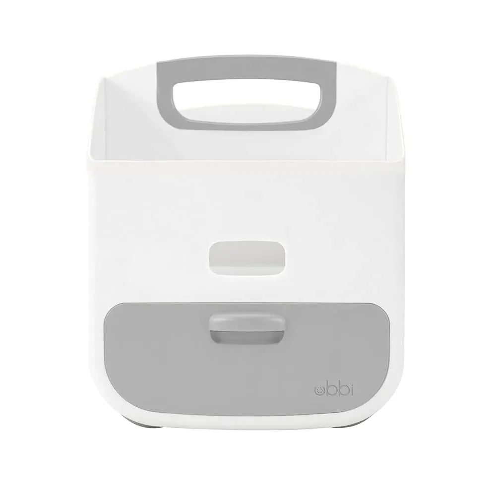 Diaper Storage Caddy and Changing Mat - Grey