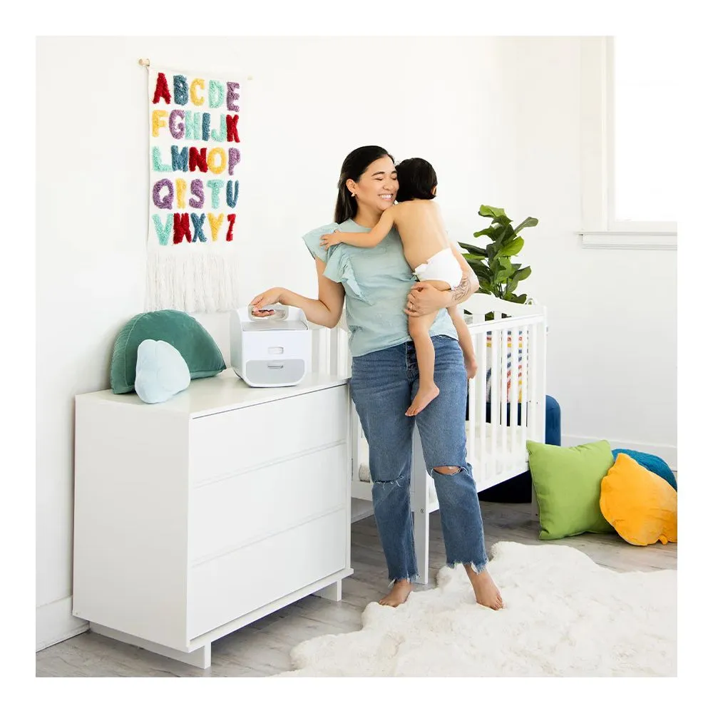 Diaper Storage Caddy and Changing Mat - Grey