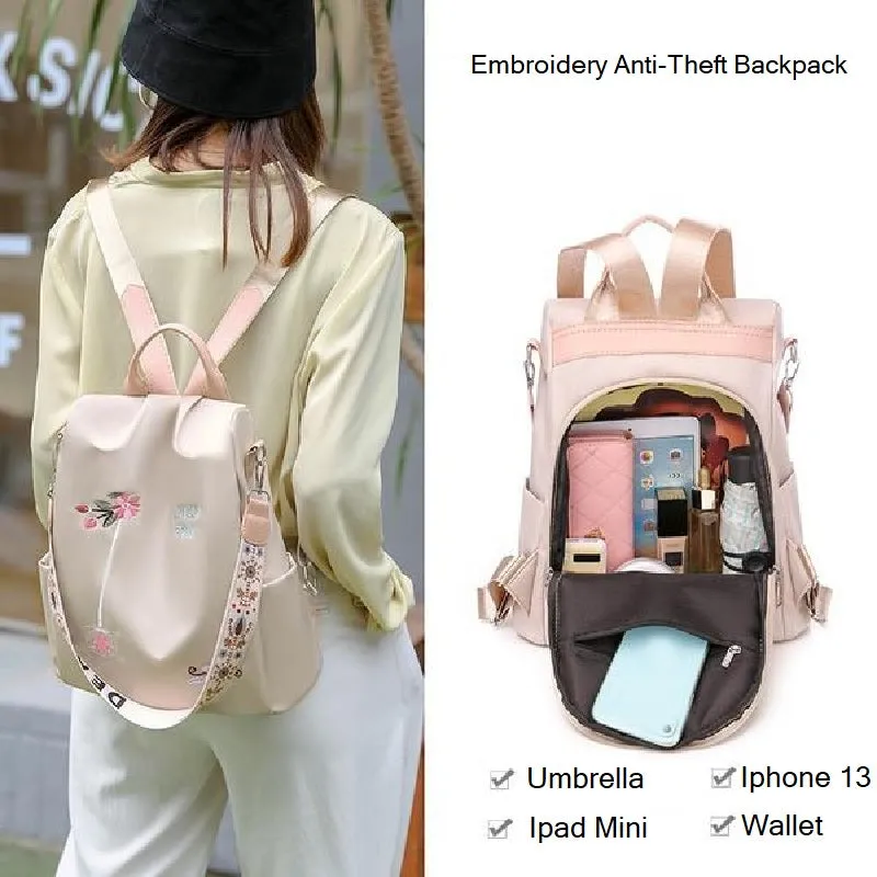 Embroidered Backpack