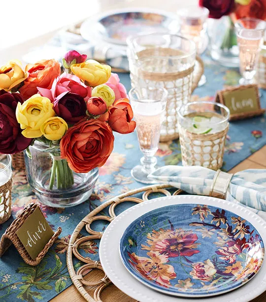 Faux Vibrant Spring Ranunculus Bundle