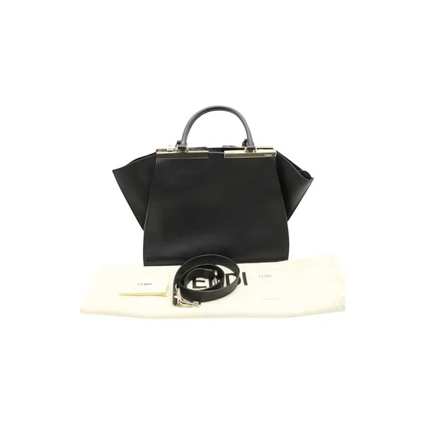 FENDI Black 3Jours Leather Handbag