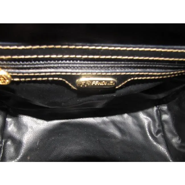 Fendi Boston Bag Two Way Boston Bagdr S Tobacco Pequin Print Leather And Coated Canvas Satchel