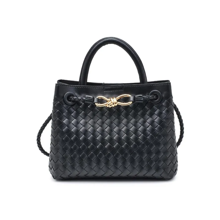 FINAL SALE!! Icon Woven Bow Purse in Black or Cream