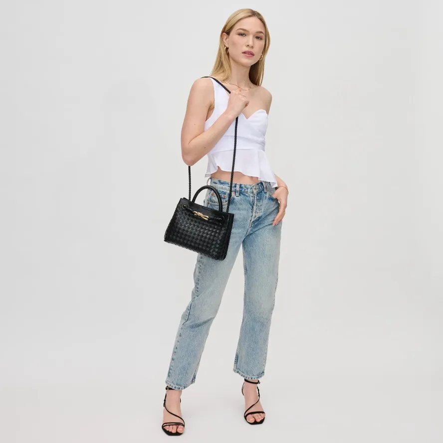FINAL SALE!! Icon Woven Bow Purse in Black or Cream