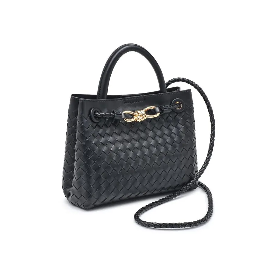 FINAL SALE!! Icon Woven Bow Purse in Black or Cream
