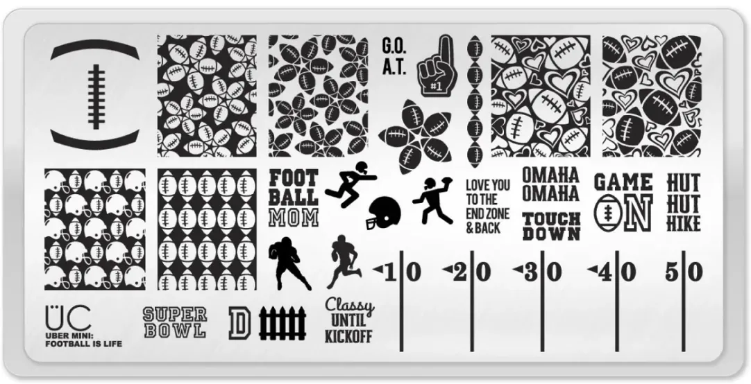 Football is Life - Uber Chic Mini Stamping Plate