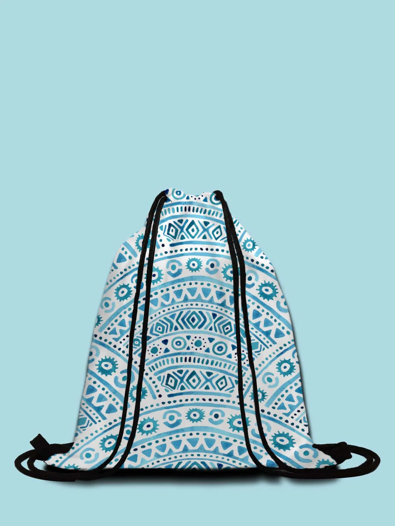 Geometric Graphic Drawstring Backpack