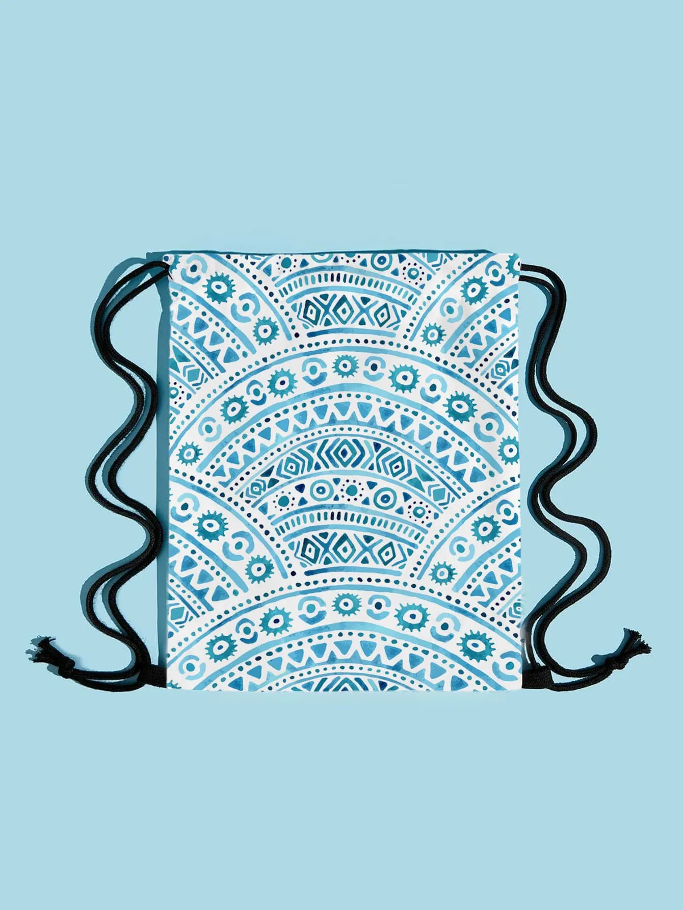 Geometric Graphic Drawstring Backpack