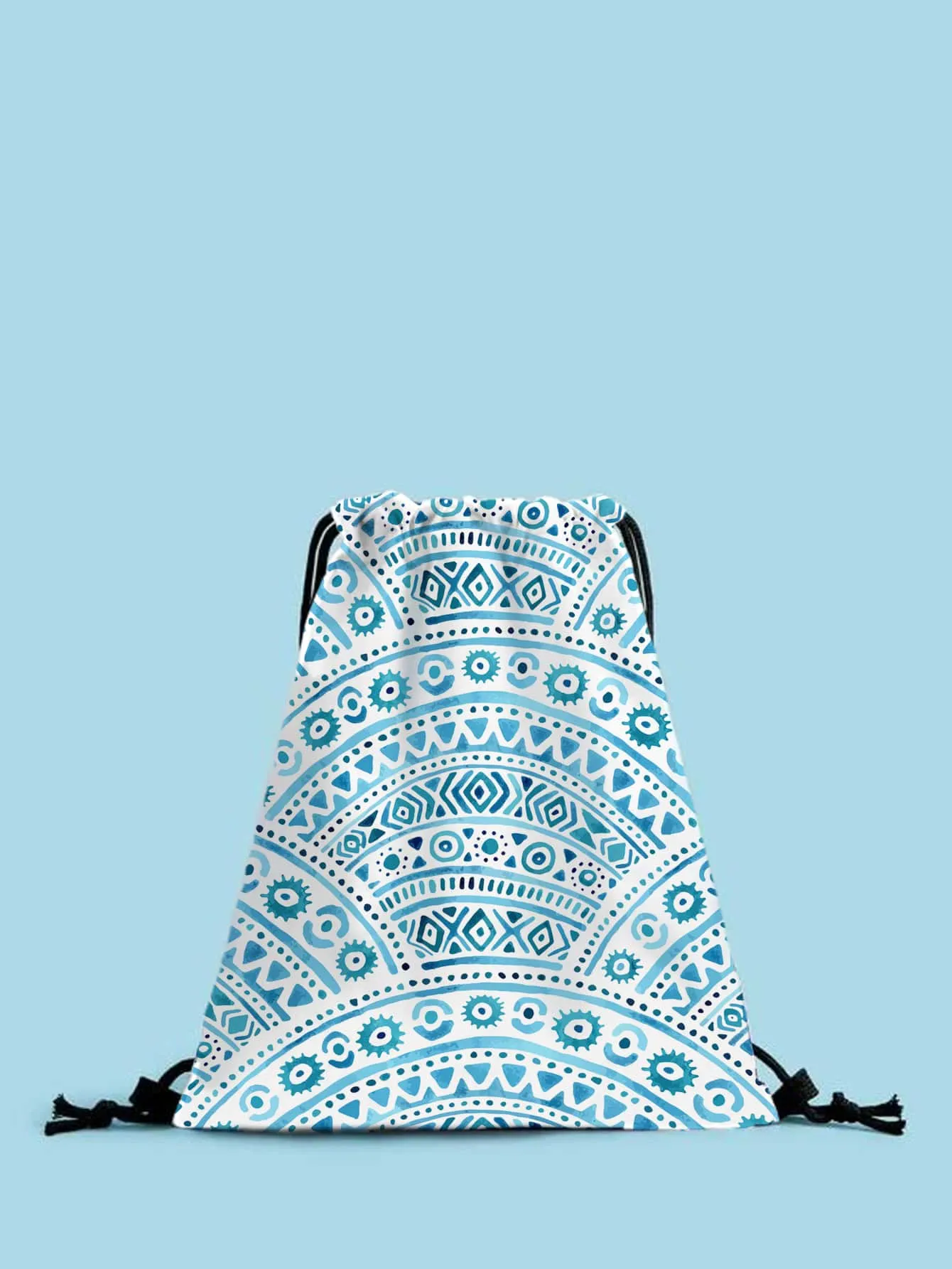Geometric Graphic Drawstring Backpack