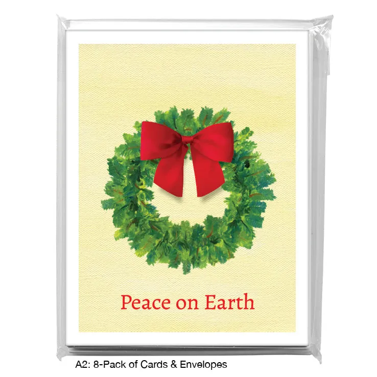 Green Wreath, Greeting Card (7914H)