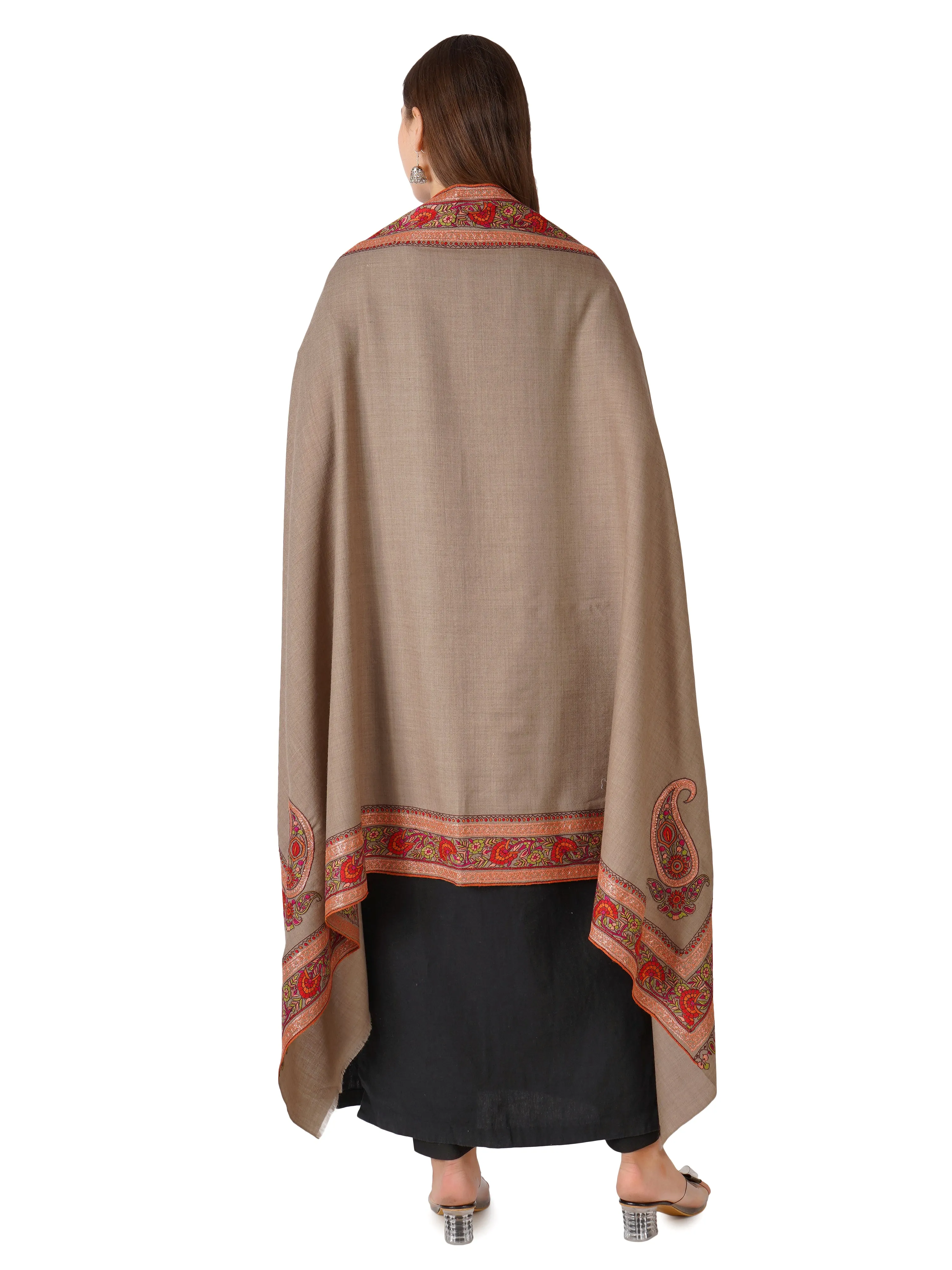 Handwoven Pashmina Shawl – Artisanal Craftsmanship - Natural Toosh